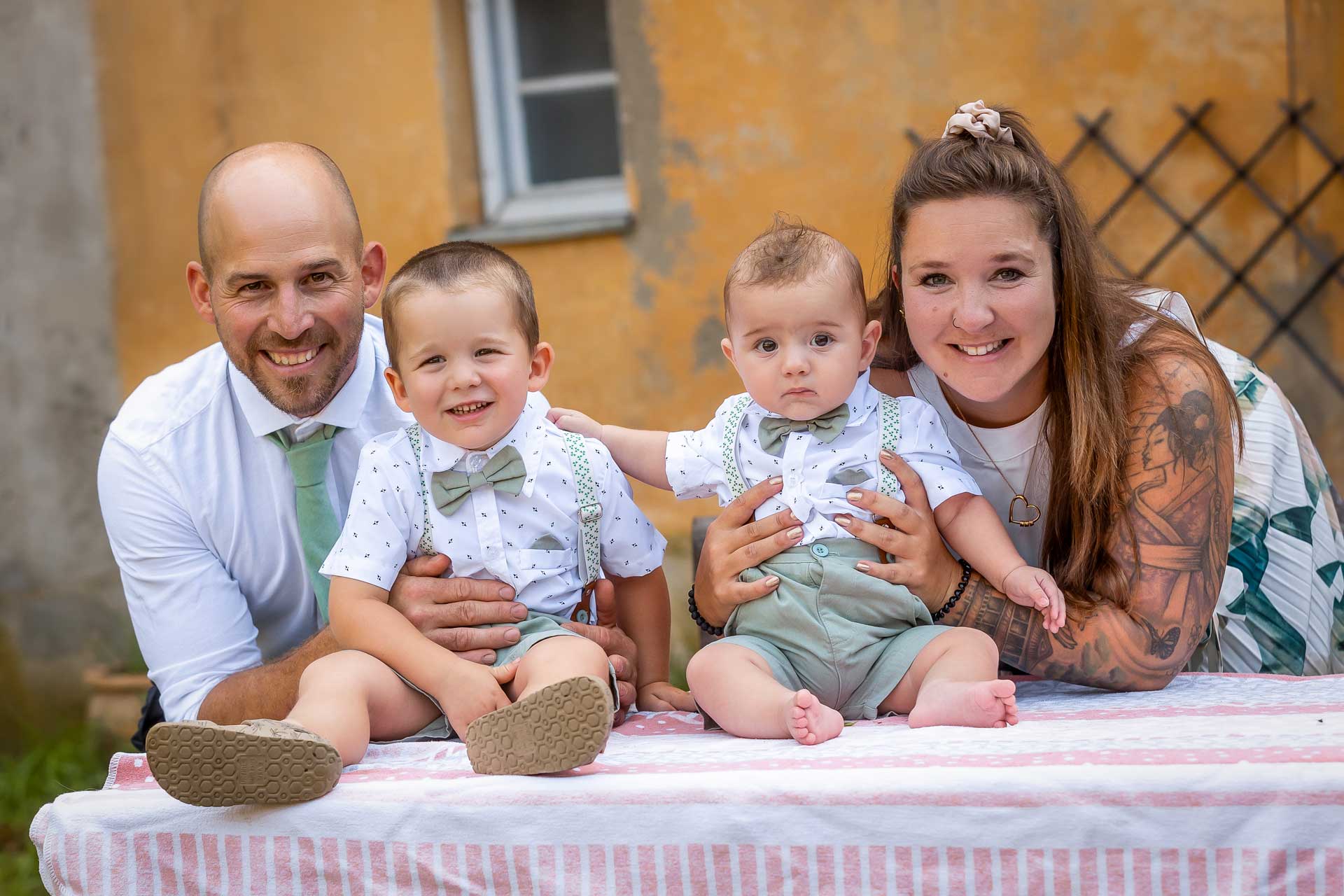 Taufe Familienfoto